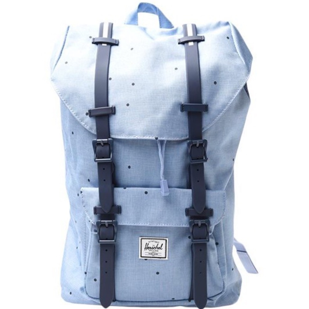 Herschel Supply Company Sky Blue Backpack with red‎ stripes laptop